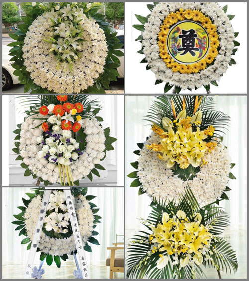 广东梅州市五华县郭田镇双光村花圈速递